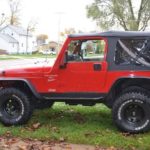 side view of the rocker armor on a TJ